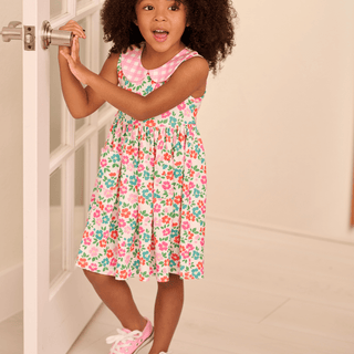 Marie Peter Pan Twirl Tank Dress - Rainbow Ditsy Floral - Sugar Bee Clothing