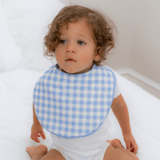Basic Bib - Blue Gingham - Sugar Bee Clothing