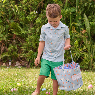 Polo - Easter Blue Carrots - Sugar Bee Clothing