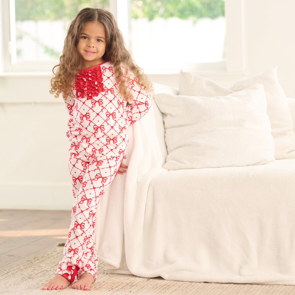 Ruffle Buttflap pajamas - Be Mine