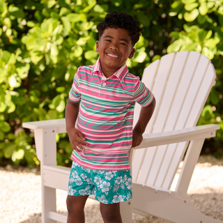 Davis Polo - Palm Springs Stripe - Sugar Bee Clothing