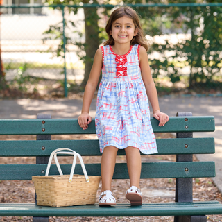 Anna Ruffle Tank Twirl Dress - Cape Cod Madras - Sugar Bee Clothing