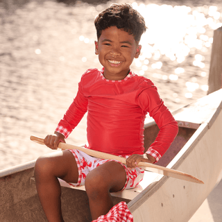 Rashguard - Red Gingham - Sugar Bee Clothing
