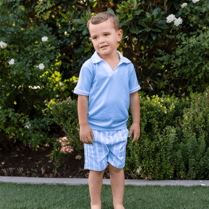 Patrick SS Clubhouse Polo - Coastal Blue - Sugar Bee Clothing