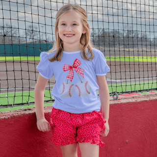 Amelia Puff Sleeve Tee - Double Play - Sugar Bee Clothing