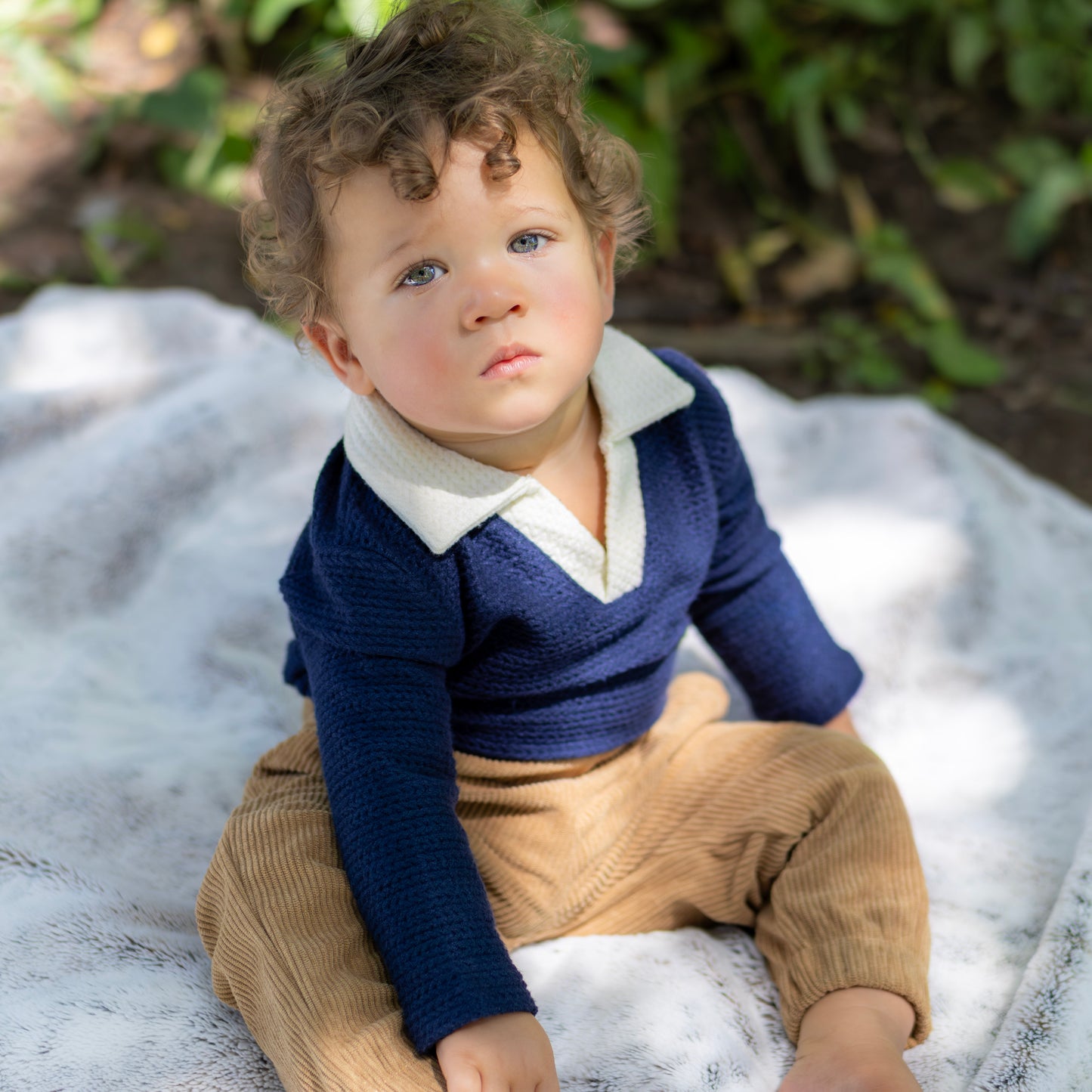 Baby Patrick LS Clubhouse Polo Bubble - Prep School Blue