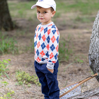 Emmett Corduroy Jogger - Oxford Blue - Sugar Bee Clothing