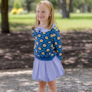 Penelope Bubble Skort - Ashcroft Amethyst - Sugar Bee Clothing