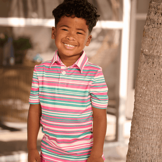 Davis Polo - Palm Springs Stripe - Sugar Bee Clothing