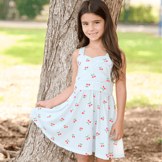 Hazel Sweetheart Dress - Cherries - Sugar Bee Clothing