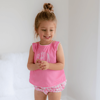3 Bow Swing Back Bloomer Set - Pink Gingham - Sugar Bee Clothing