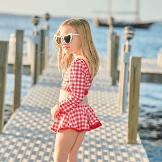 Skirt Bikini - Red Gingham - Sugar Bee Clothing