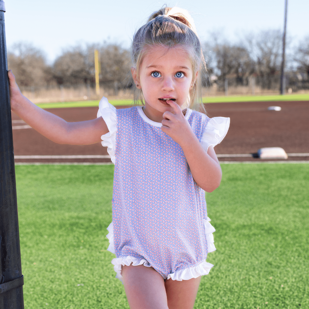 Baby Lucille Ruffle Bottom Bubble - Little League – Sugar Bee Clothing