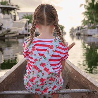 Ella Heart Overalls - Bougainvillea - Sugar Bee Clothing