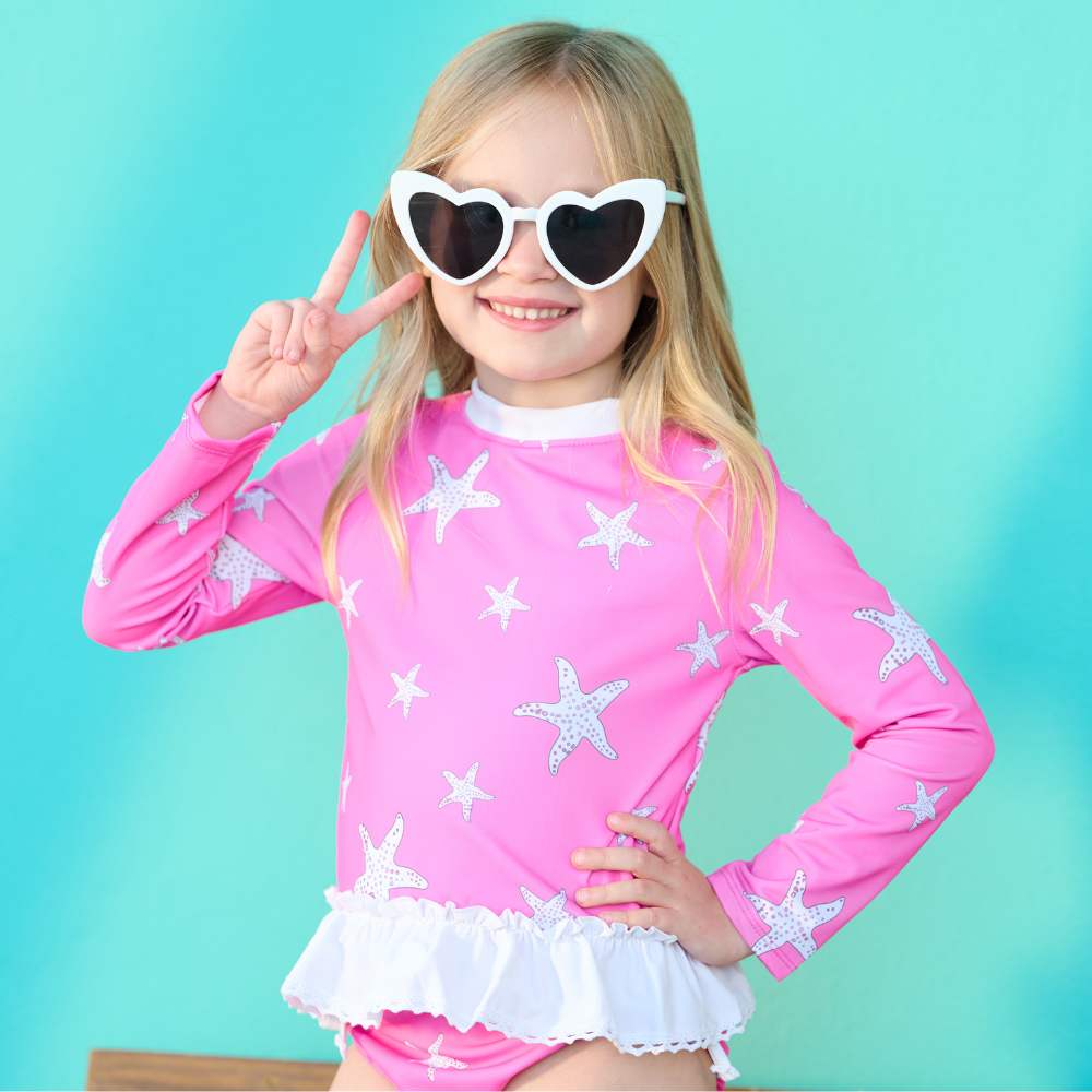 Rashguard Tankini - Pink Starfish