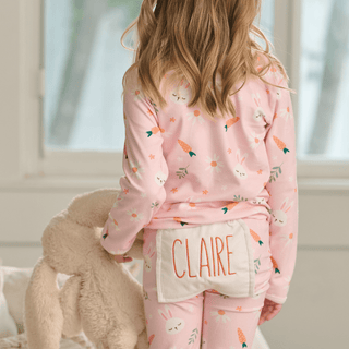 Ruffle Buttflap Pajamas - Easter Bunny Girl - Sugar Bee Clothing