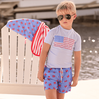 Compression Swim Shorts - Coastal Crab - Sugar Bee Clothing