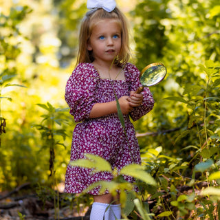 Rosie LS Smocked Romper - Petite Prairie - Sugar Bee Clothing