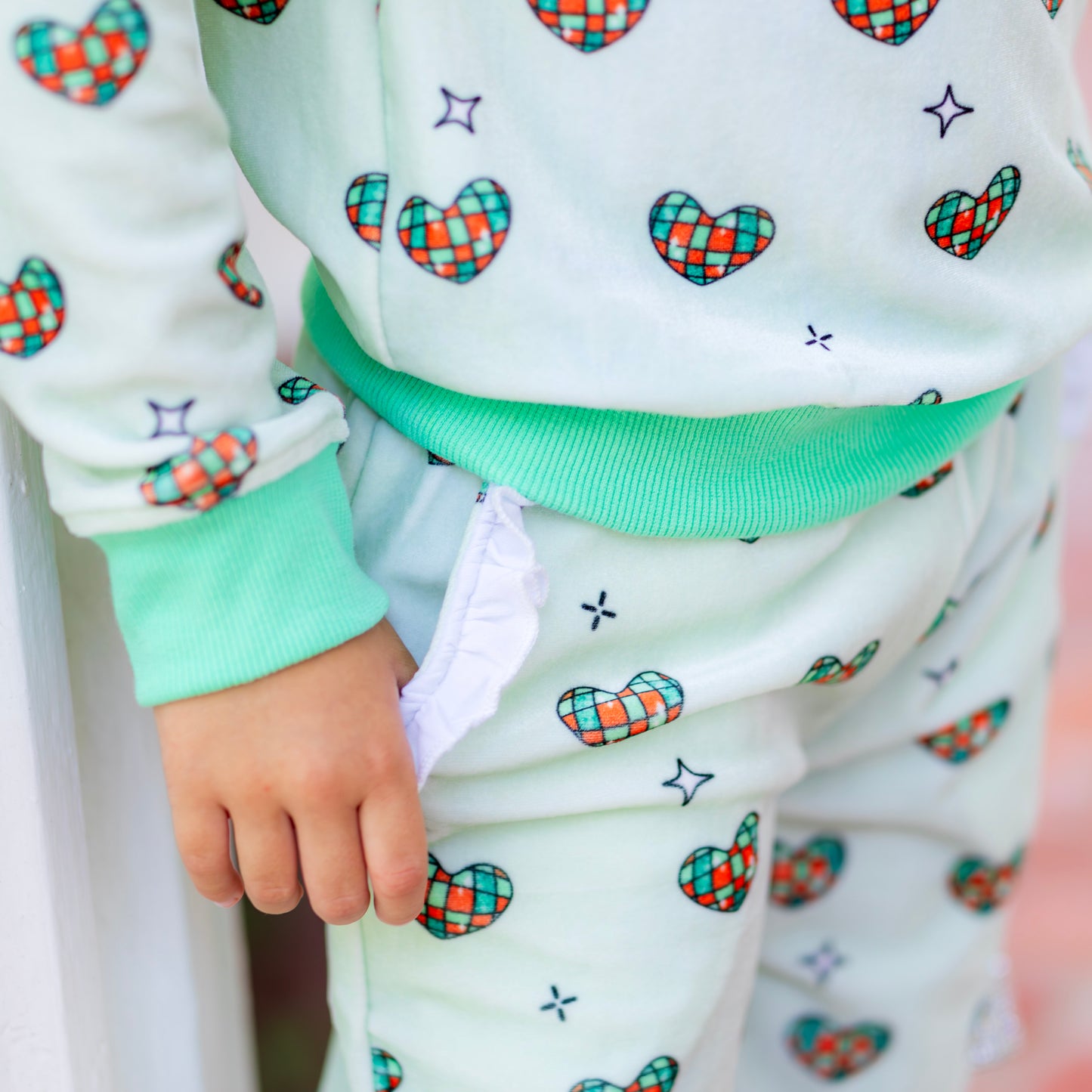 Paisley Velour Ruffle Pant Set - Showstopper