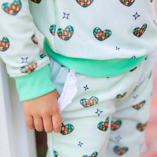 Paisley Velour Ruffle Pant Set - Showstopper - Sugar Bee Clothing