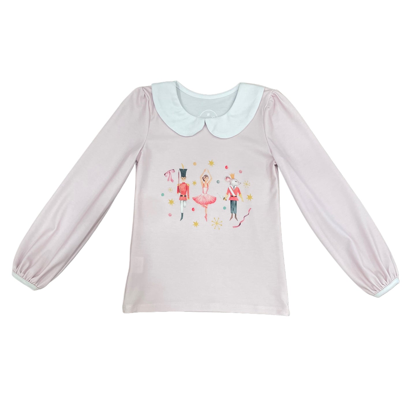 Amelia Peter Pan L/S Puff Top - Nutcracker