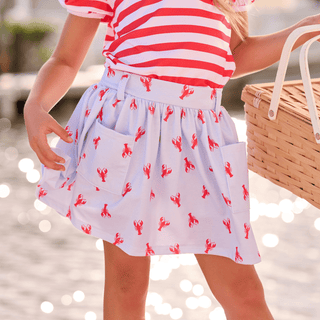Harriett Pocket Skort - Crawfish - Sugar Bee Clothing