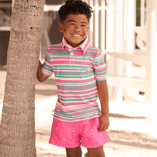 Davis Polo - Palm Springs Stripe - Sugar Bee Clothing