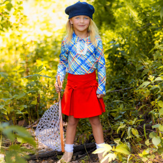 Margot Pleated Bow Skirt - Autumn Crush - Sugar Bee Clothing
