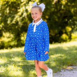Heidi LS Polo Dress - Primrose Parade - Sugar Bee Clothing