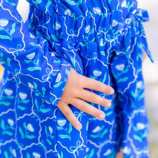 Heidi LS Polo Dress - Primrose Parade - Sugar Bee Clothing