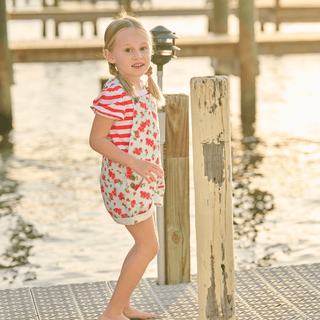 Ella Heart Overalls - Bougainvillea - Sugar Bee Clothing