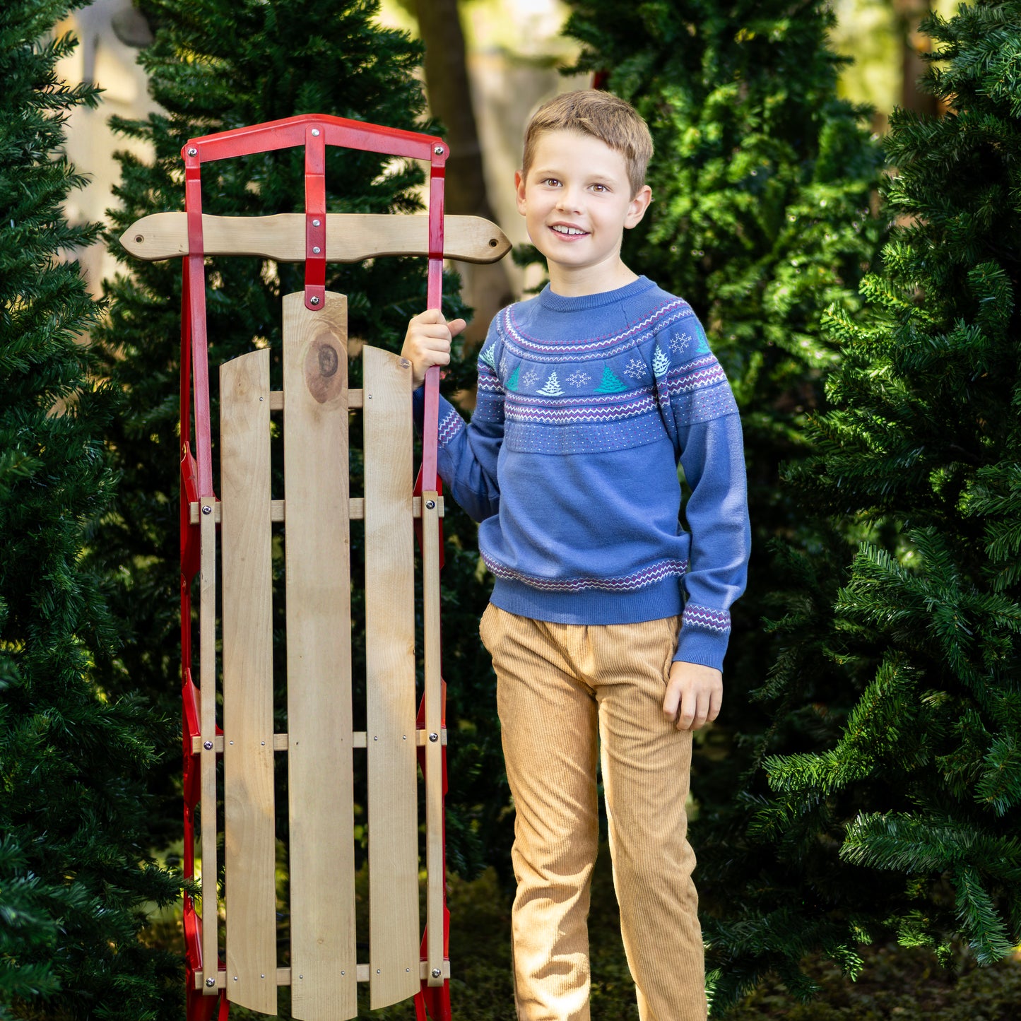 Tucker Crew Sweater - Peppermint Pines