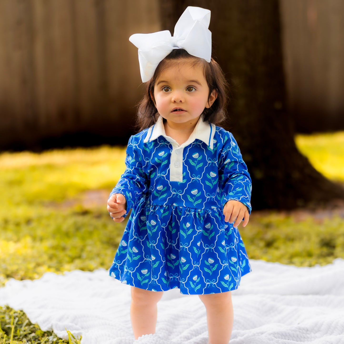 Baby Heidi LS Polo Skirt Bubble - Primrose Parade