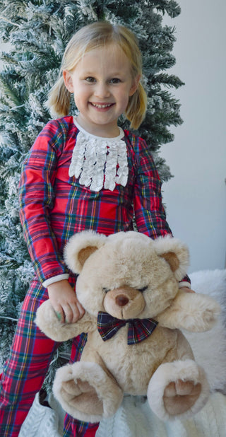 Ruffle Buttflap Pajamas - Tartan Holiday Lounge - Sugar Bee Clothing