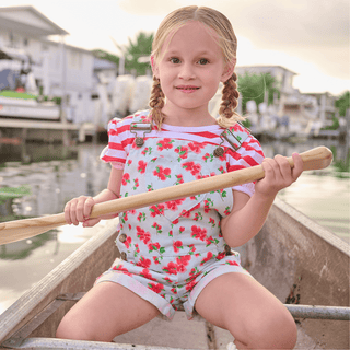 Ella Heart Overalls - Bougainvillea - Sugar Bee Clothing