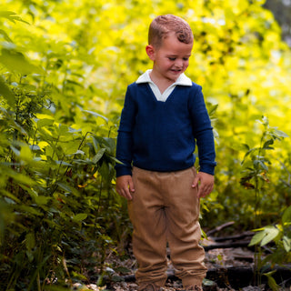 Patrick LS Clubhouse Polo - Prep School Blue - Sugar Bee Clothing