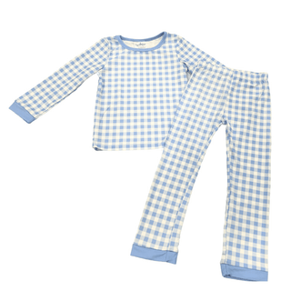 Buttflap Pajamas - 2023 Blue Trimmed Gingham - Sugar Bee Clothing