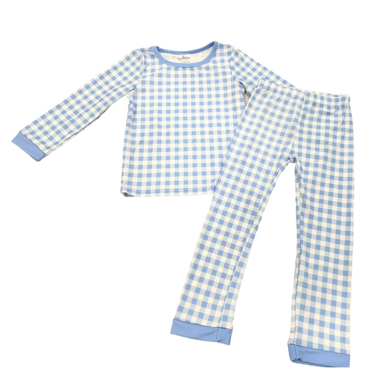 Buttflap Pajamas - 2023 Blue Trimmed Gingham