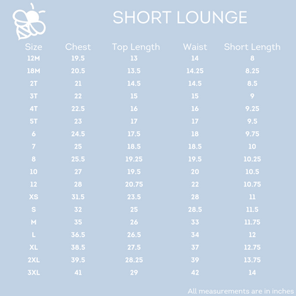 Short Sleeve Lounge Set - Navy Crawfish