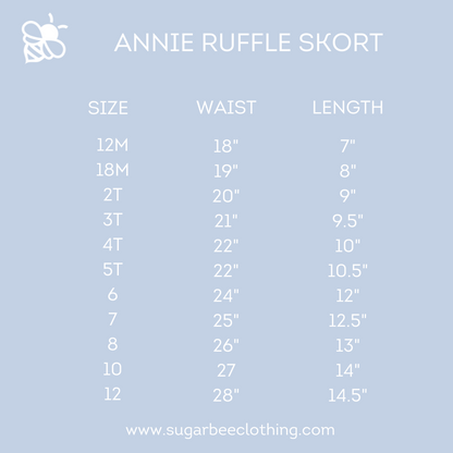 Annie Ruffle Skort - Red Gingham