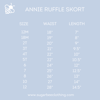 Annie Ruffle Skort - Holiday Plaid - Sugar Bee Clothing