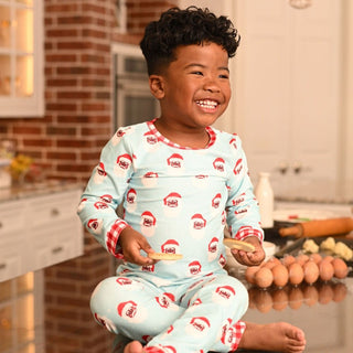 Buttflap Pajamas - Vintage Black Santa Holiday Lounge - Sugar Bee Clothing