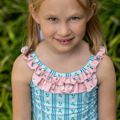 Bow Back Swimsuit - Daisy Daydream