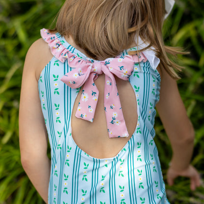 Bow Back Swimsuit - Daisy Daydream