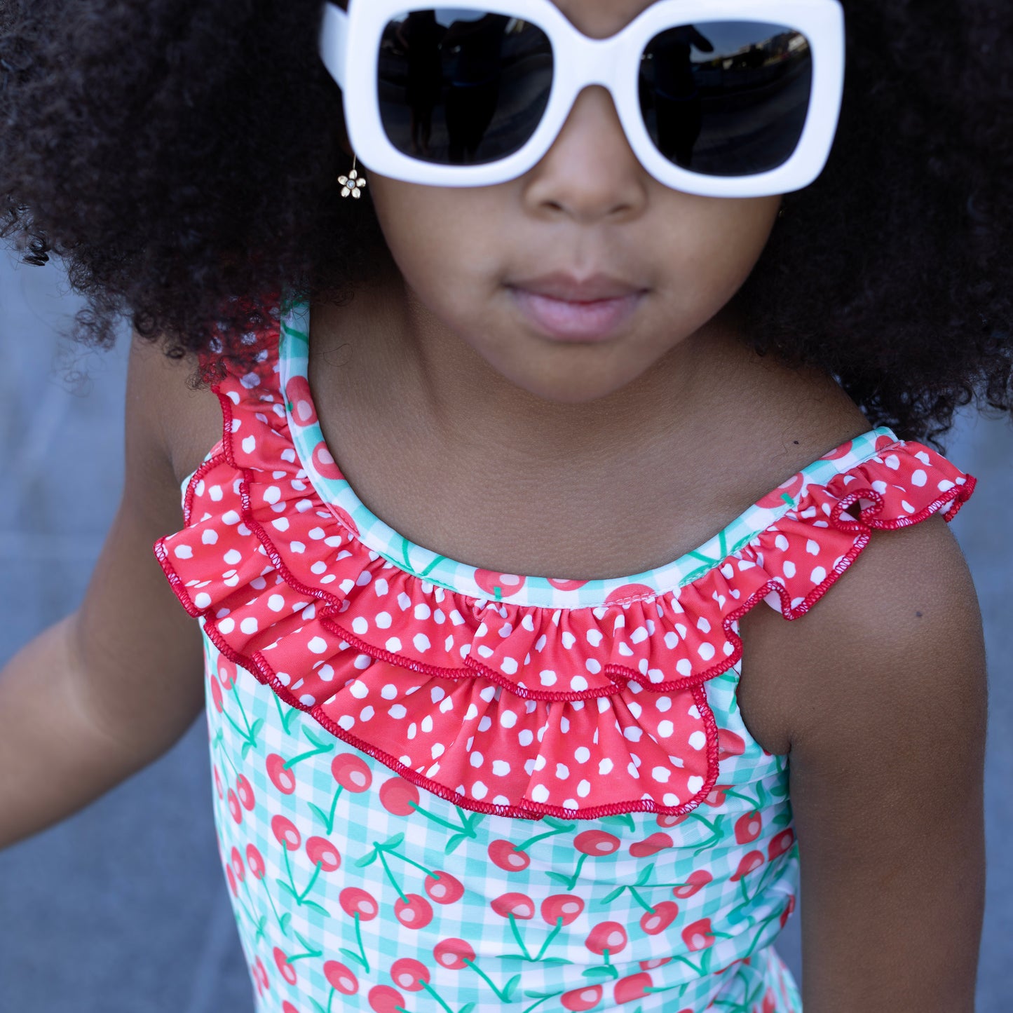 Bow Back Swimsuit - Cherry Jubilee