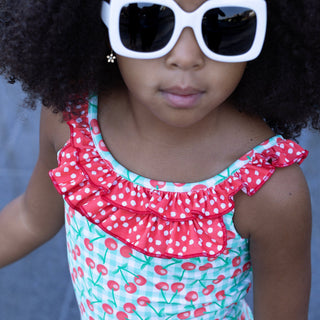 Bow Back Swimsuit - Cherry Jubilee - Sugar Bee Clothing