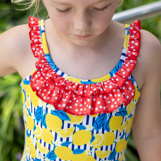 Bow Back Swimsuit - Lemonade Stand - Sugar Bee Clothing