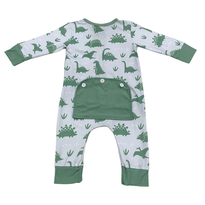 One-piece Buttflap Pajamas - Dino