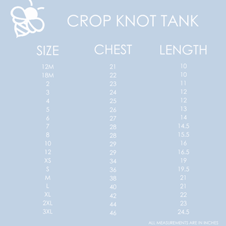 Knit Crop Knot Tank - French Blue - Sugar Bee Clothing