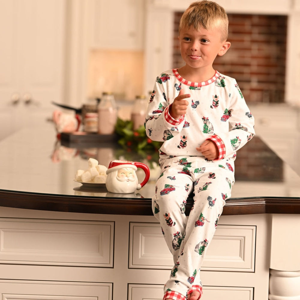 Buttflap Pajamas - Christmas On The Farm Holiday Lounge